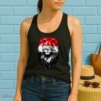 Iraqi Flag Iraq Pride Lion Face Women's Tank Top thumb 2