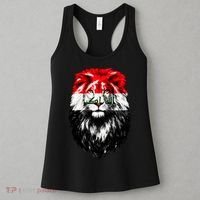 Iraqi Flag Iraq Pride Lion Face Women's Tank Top thumb 3