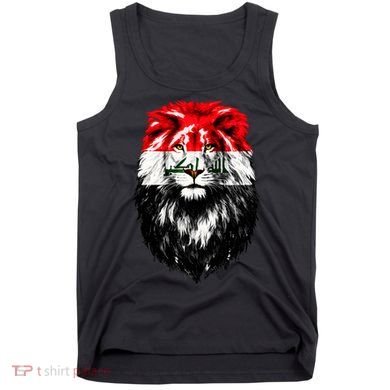 Iraqi Flag Iraq Pride Lion Face Tank Top