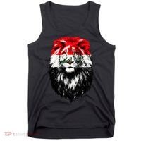 Iraqi Flag Iraq Pride Lion Face Tank Top thumb 0