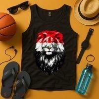 Iraqi Flag Iraq Pride Lion Face Tank Top thumb 4