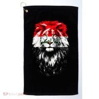 Iraqi Flag Iraq Pride Lion Face Golf Towel thumb 0