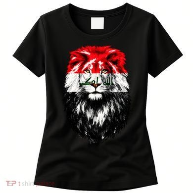 Iraqi Flag Iraq Pride Lion Face Women's T-Shirt