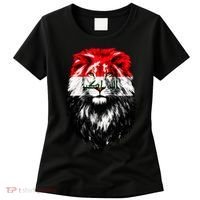 Iraqi Flag Iraq Pride Lion Face Women's T-Shirt thumb 0