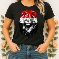 Iraqi Flag Iraq Pride Lion Face Women's T-Shirt thumb 2