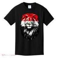 Iraqi Flag Iraq Pride Lion Face Kids T-Shirt thumb 0