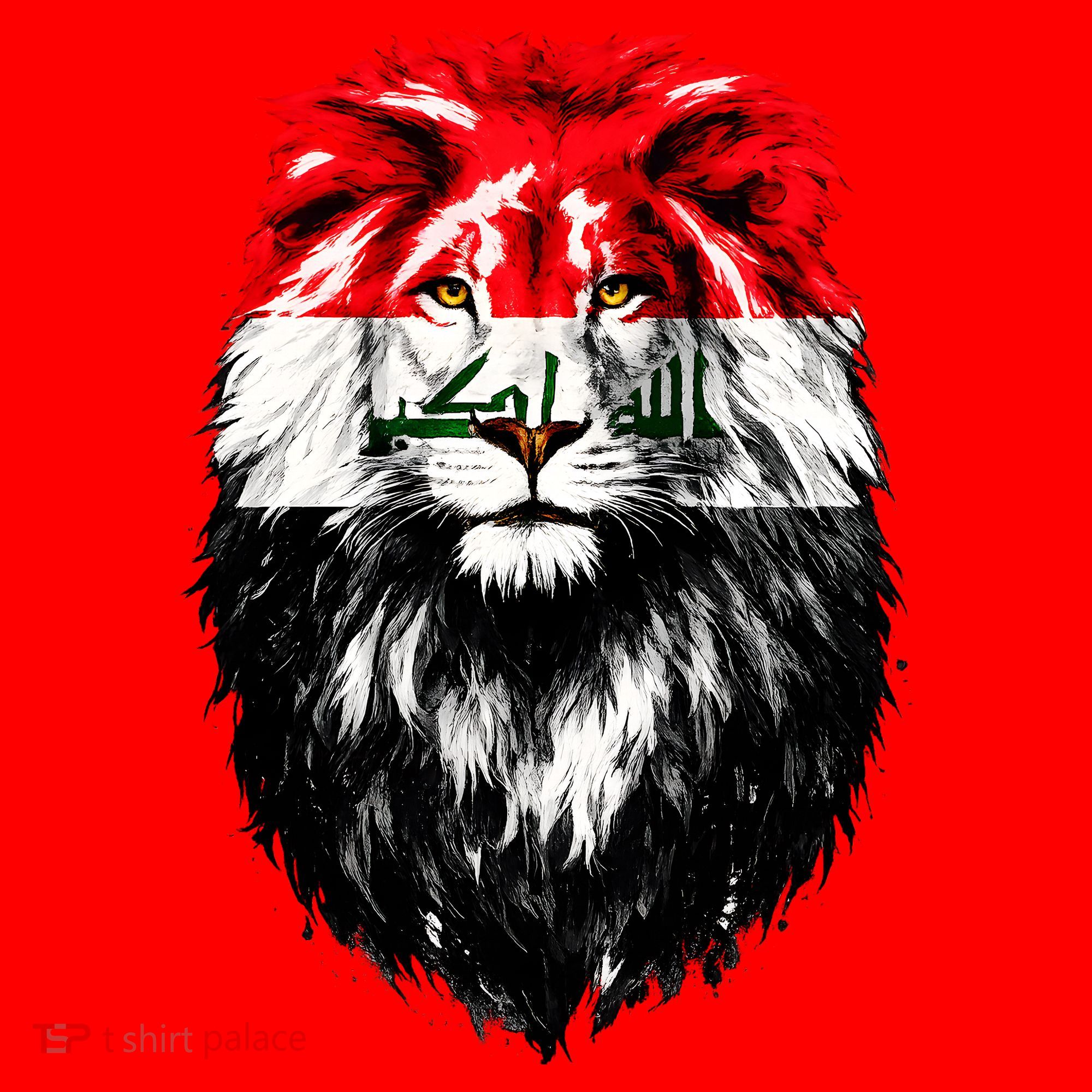 Iraqi Flag Iraq Pride Lion Face Santa Hat