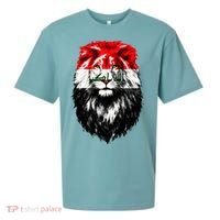 Iraqi Flag Iraq Pride Lion Face Sueded Cloud Jersey T-Shirt thumb 0