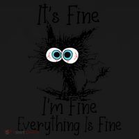 It's Fine I'm Fine Everything Is Fine Funny Cat Backpack thumb 2