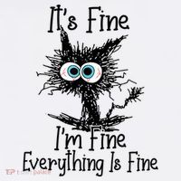 It's Fine I'm Fine Everything Is Fine Funny Cat Gift Apron thumb 3