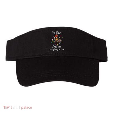 It's Fine I'm Fine Everything Is Fine Funny Chicken Long Sleeve Visor