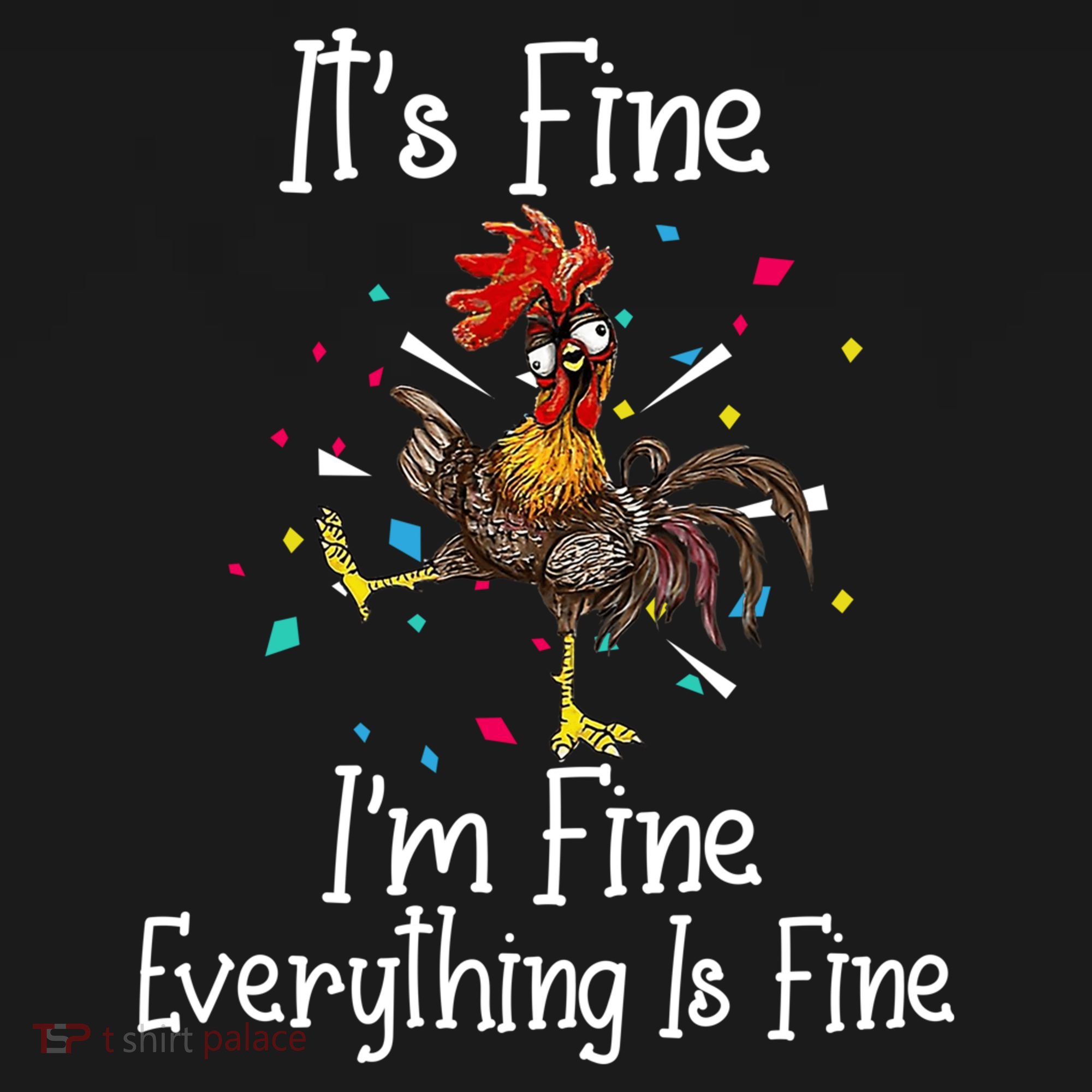 It's Fine I'm Fine Everything Is Fine Funny Chicken Long Sleeve Visor