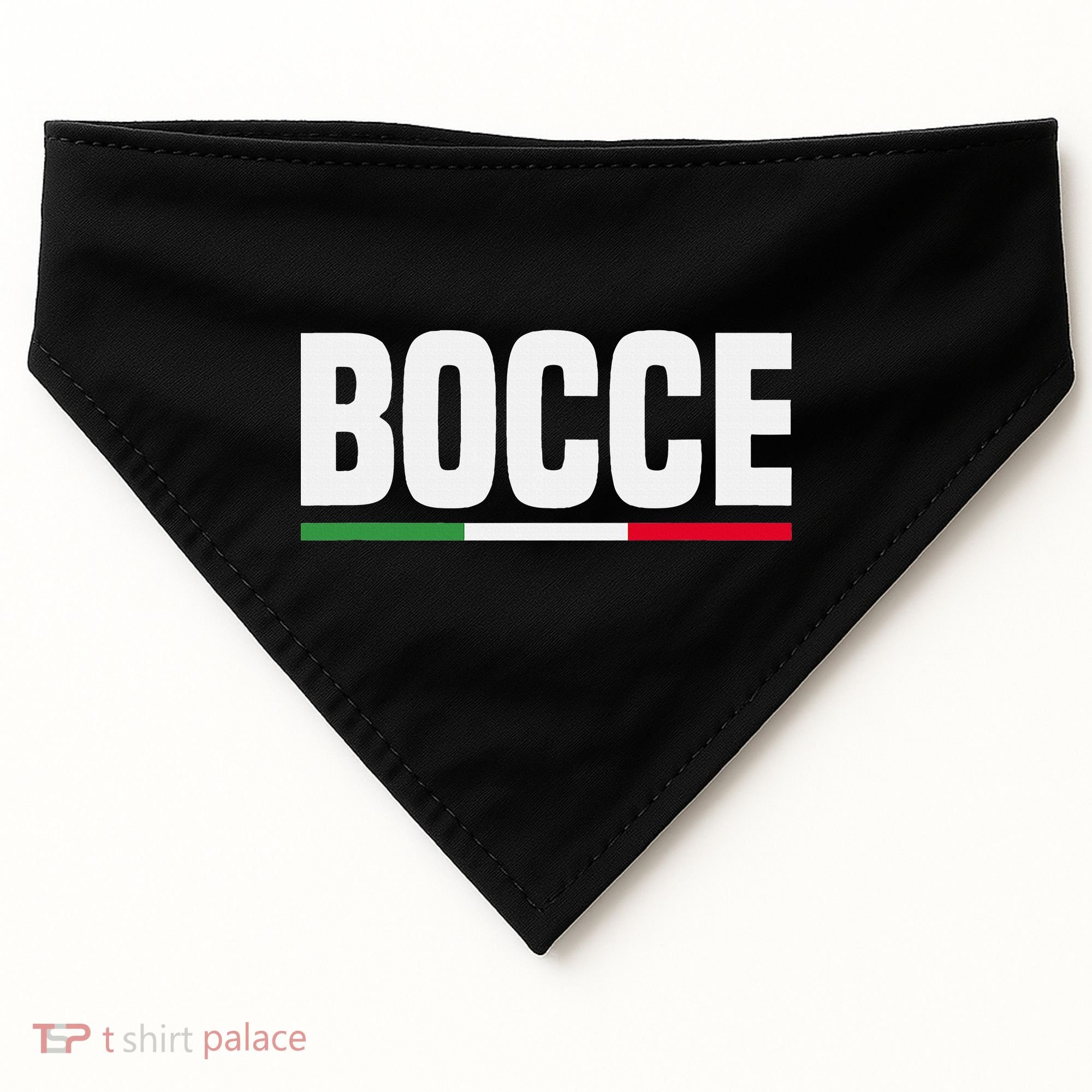 Italy Flag Italian Bocce Ball Player USA-Made Doggie Bandana
