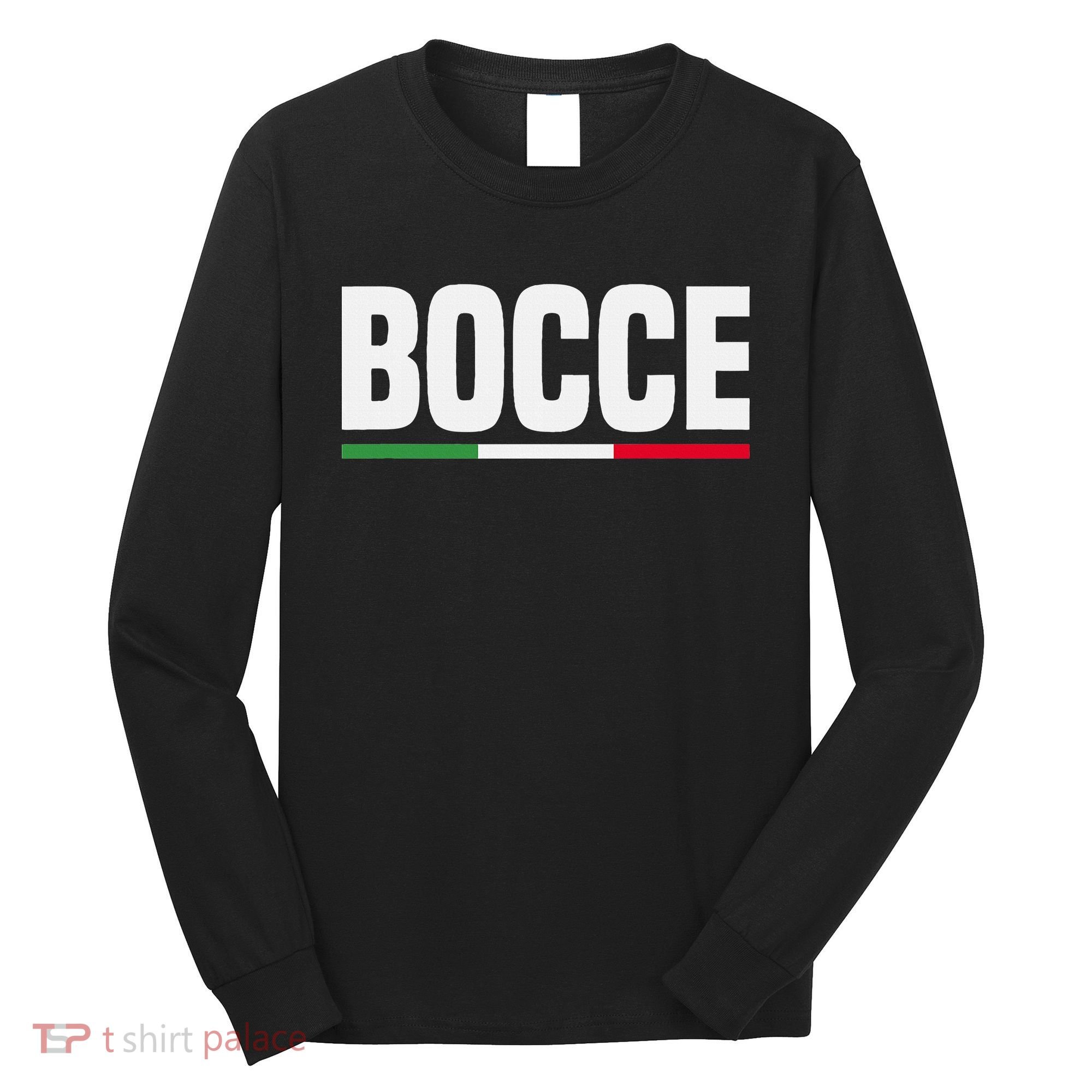 Italy Flag Italian Bocce Ball Player Long Sleeve Shirt