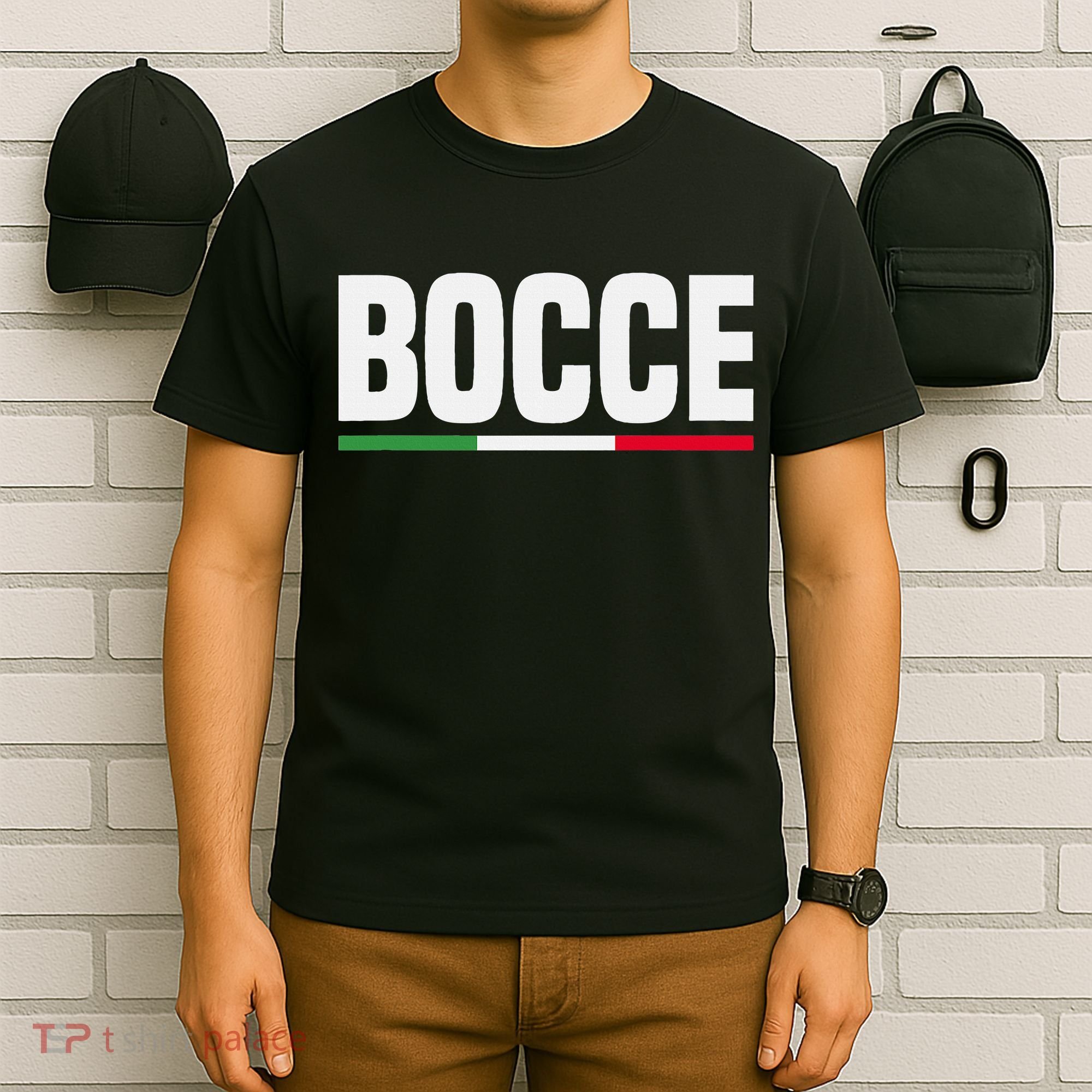 Italy Flag Italian Bocce Ball Player T-Shirt