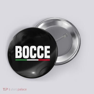 Italy Flag Italian Bocce Ball Player Button