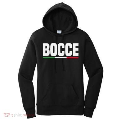 Italy Flag Italian Bocce Ball Player Women's Hoodie