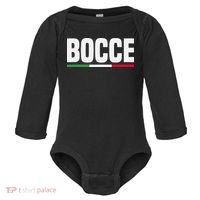 Italy Flag Italian Bocce Ball Player Baby Long Sleeve Bodysuit thumb 0