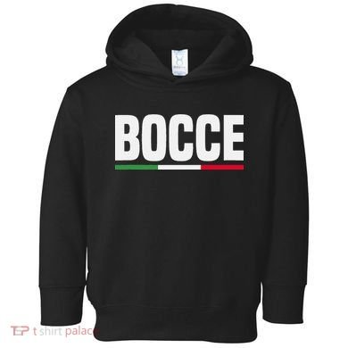 Italy Flag Italian Bocce Ball Player Toddler Hoodie
