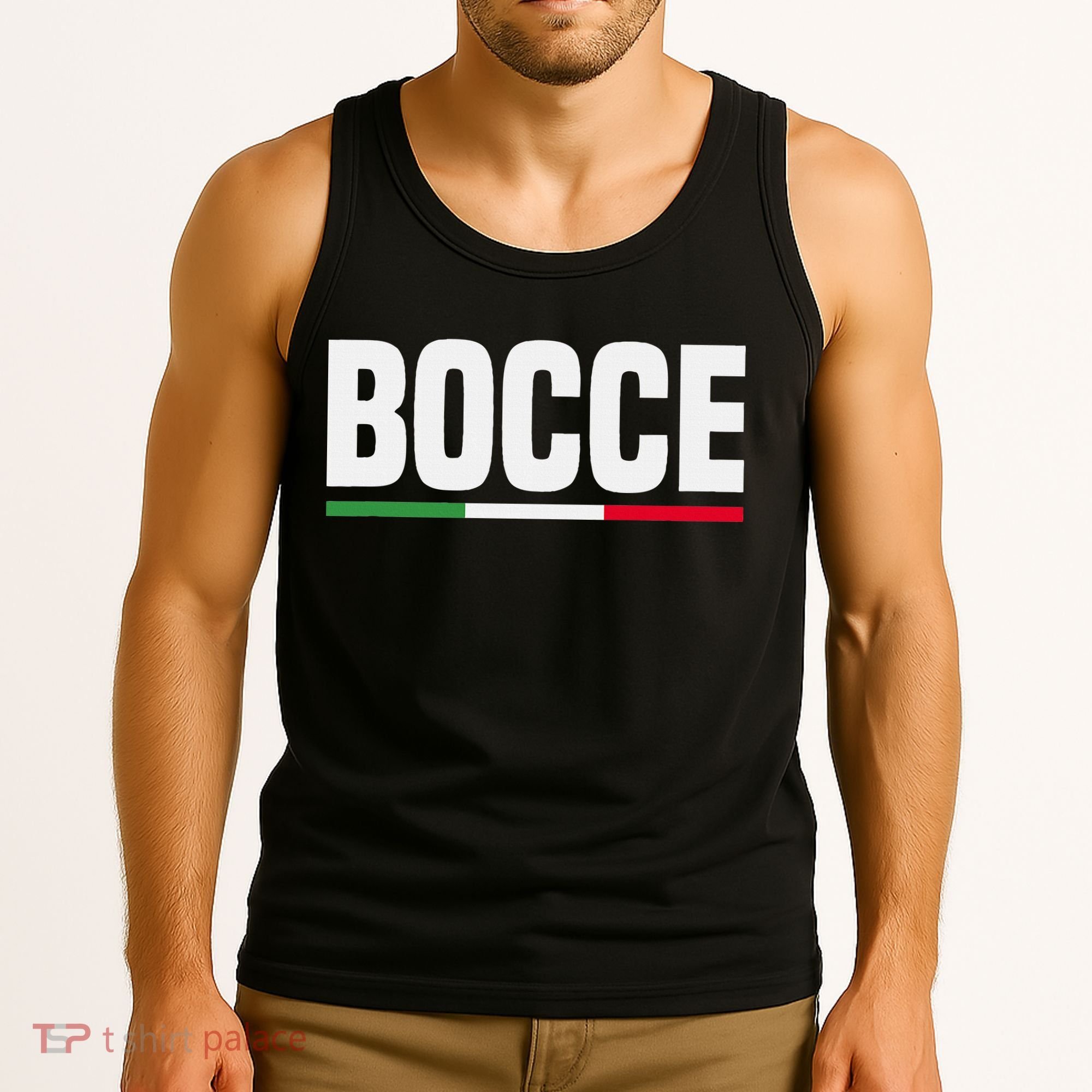 Italy Flag Italian Bocce Ball Player Tank Top