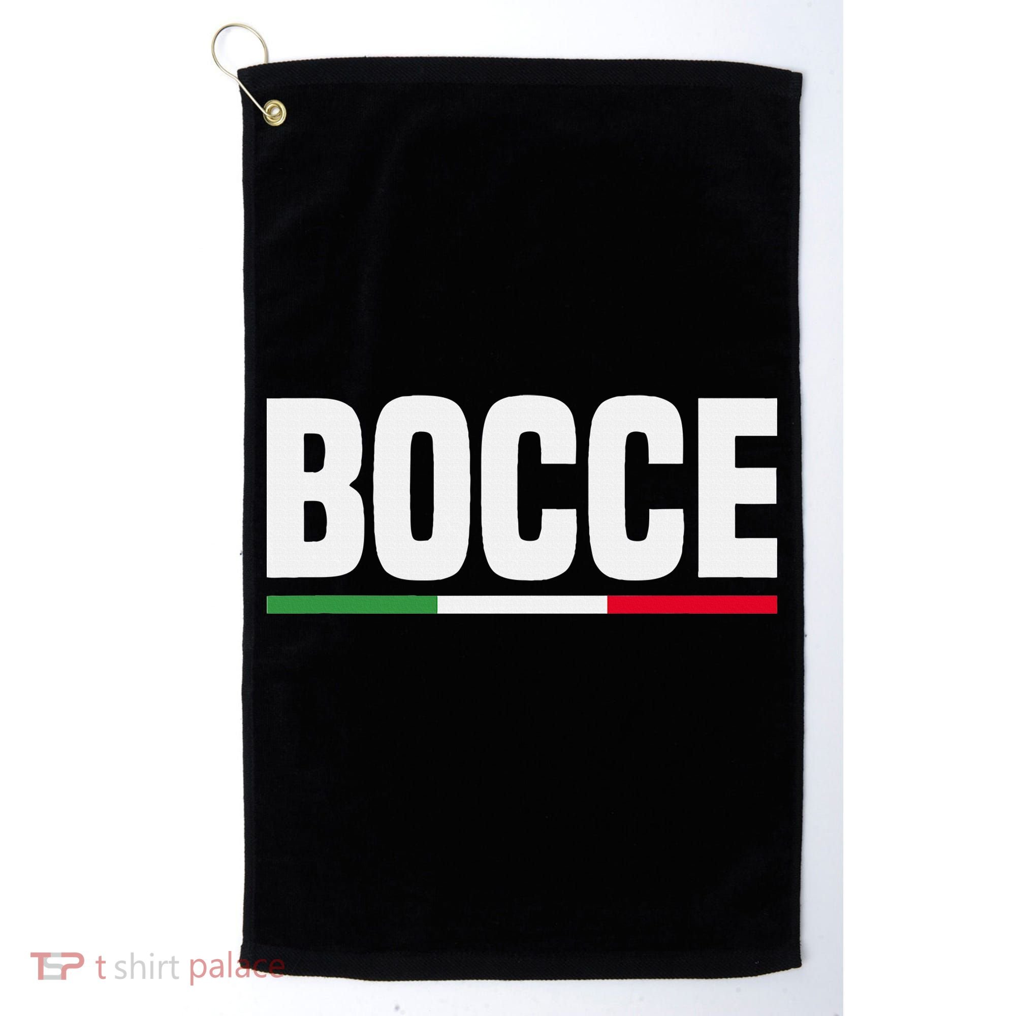 Italy Flag Italian Bocce Ball Player Golf Towel