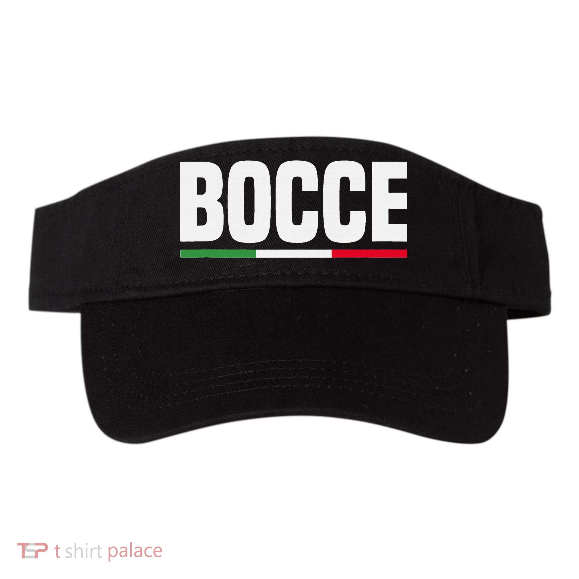Italy Flag Italian Bocce Ball Player Visor