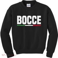 Italy Flag Italian Bocce Ball Player Kids Sweatshirt thumb 0