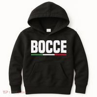 Italy Flag Italian Bocce Ball Player Kids Hoodie thumb 0