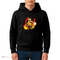 Its Fine Im Fine Everything Is Fine This Is Fine Meme Dog Kids Hoodie thumb 4