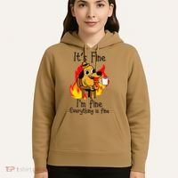 Its Fine Im Fine Everything Is Fine This Is Fine Meme Dog Hoodie thumb 5
