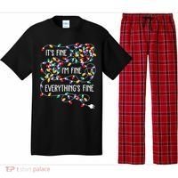 ItS Fine IM Fine Everything Is Fine Christmas Lights Xmas Pajama Set thumb 0
