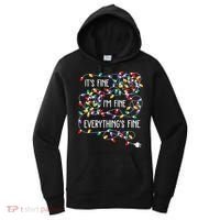 ItS Fine IM Fine Everything Is Fine Christmas Lights Xmas Women's Hoodie thumb 0