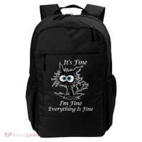 It's Fine I'm Fine Everything Is Fine Funny Cat Backpack thumb 0