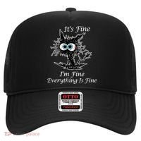 It's Fine I'm Fine Everything Is Fine Funny Cat Hat thumb 0