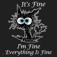 It's Fine I'm Fine Everything Is Fine Funny Cat Hat thumb 2