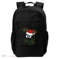 ItS Fine IM Fine Everything Is Fine Christmas Light Cat Meaningful Gift Backpack thumb 0