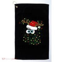 ItS Fine IM Fine Everything Is Fine Christmas Light Cat Meaningful Gift Golf Towel thumb 0