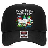 Its Fine Im Fine Everything Is Fine Gnome Christmas Lights Gift Hat thumb 0
