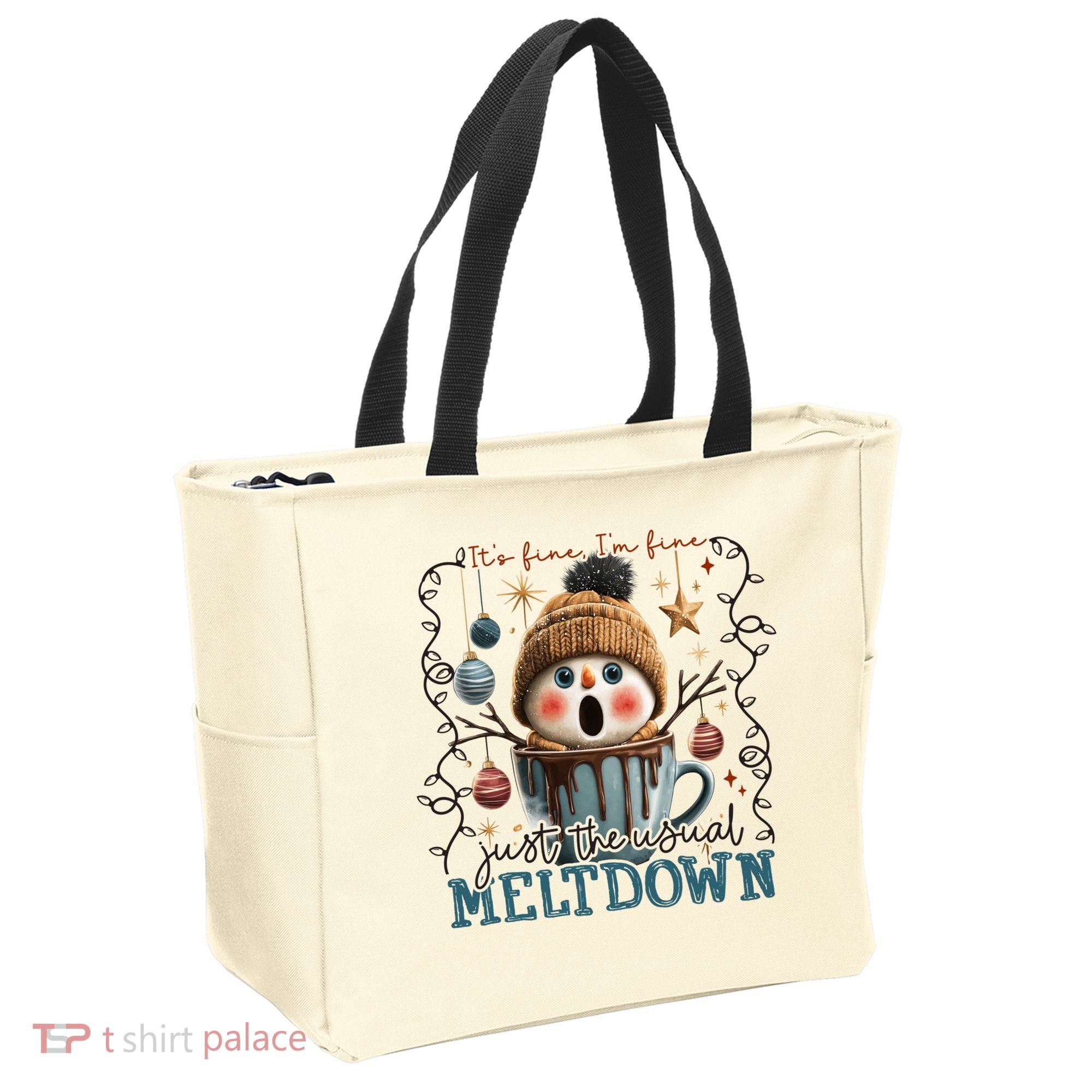 It's Fine I'm Fine Just The Usuall Meltdon Christmas Tote Bag