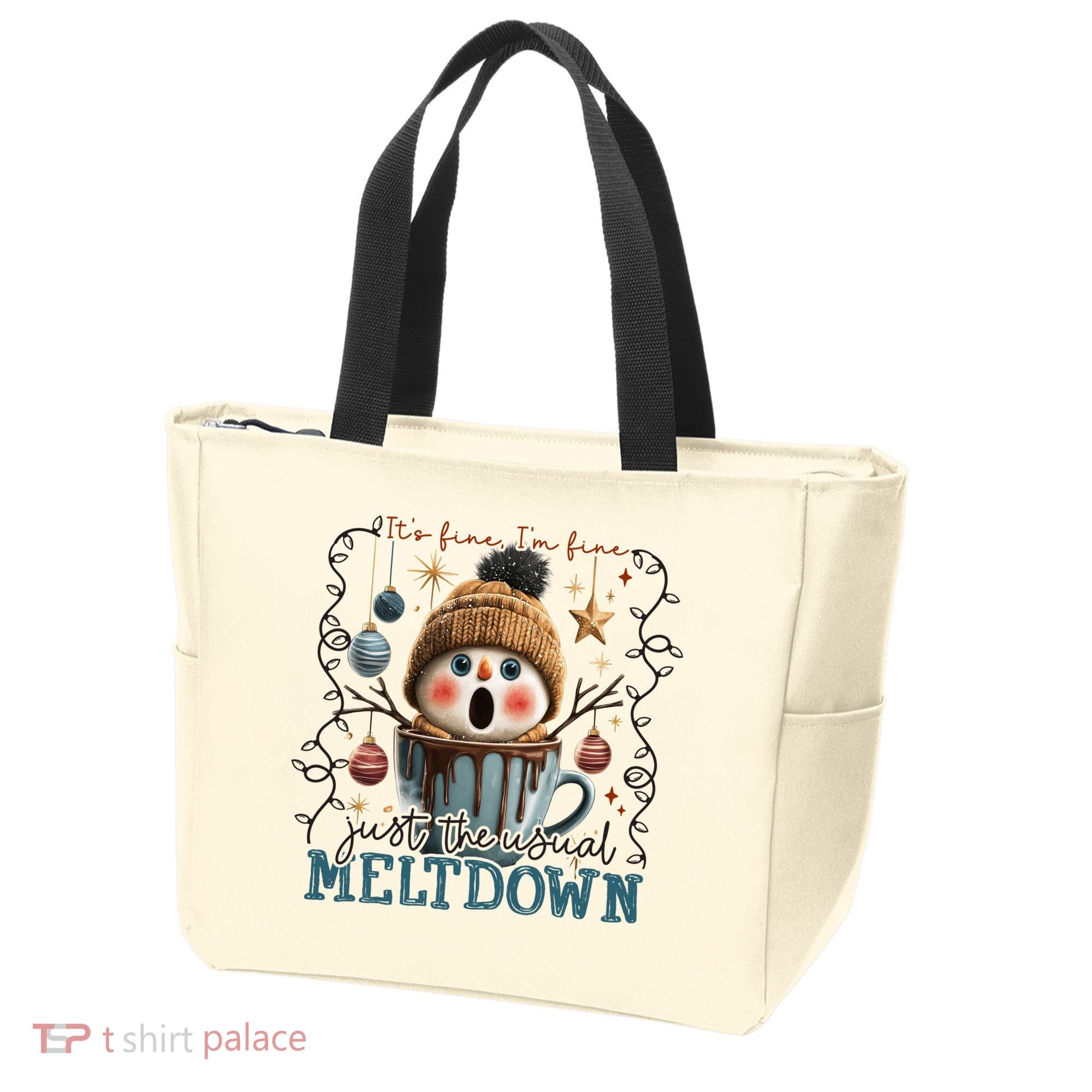 It's Fine I'm Fine Just The Usuall Meltdon Christmas Tote Bag