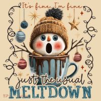 It's Fine I'm Fine Just The Usuall Meltdon Christmas Tote Bag thumb 4
