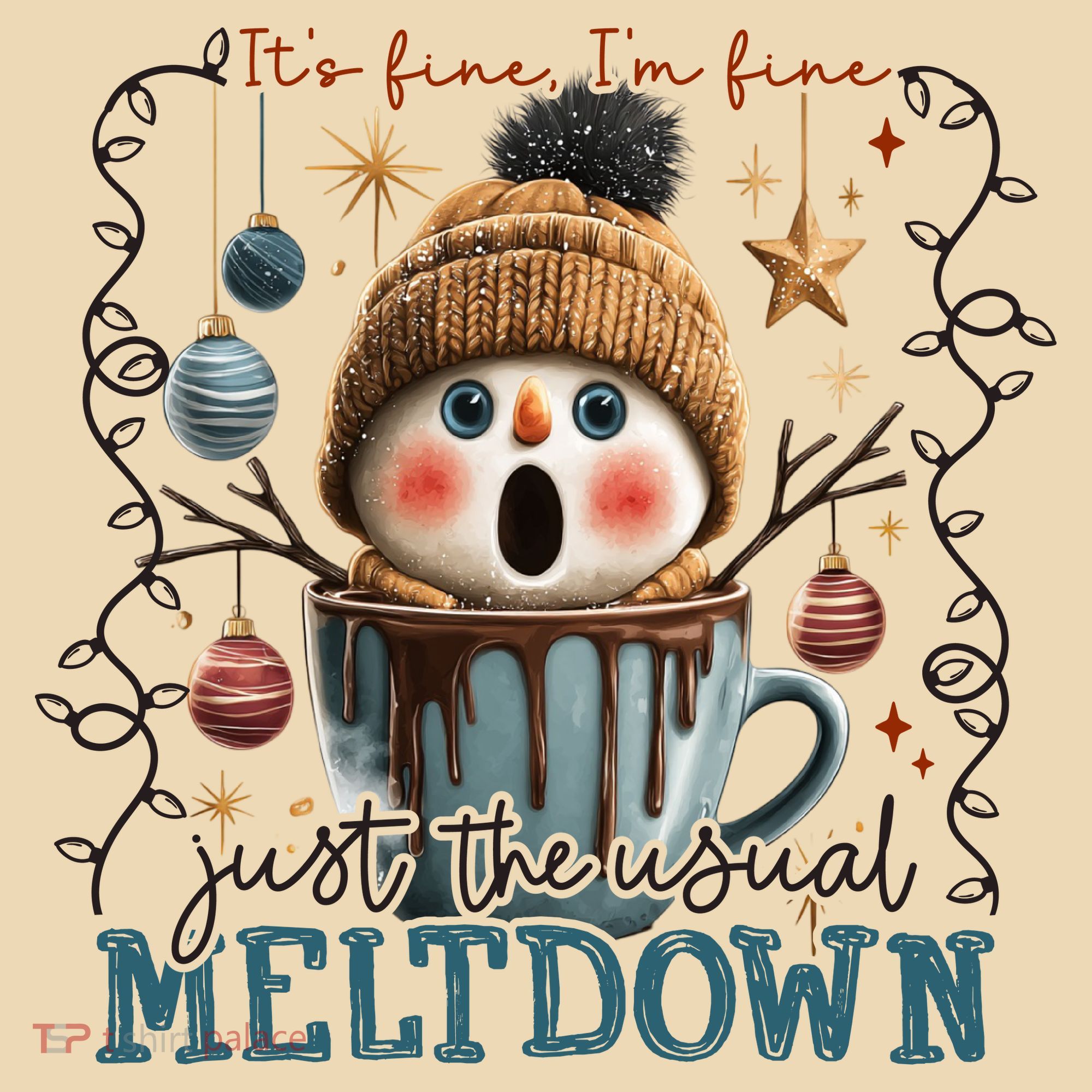 It's Fine I'm Fine Just The Usuall Meltdon Christmas Tote Bag