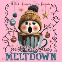 It's Fine I'm Fine Just The Usuall Meltdon Christmas Coaster thumb 2