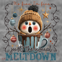 It's Fine I'm Fine Just The Usuall Meltdon Christmas Toddler Hoodie thumb 2