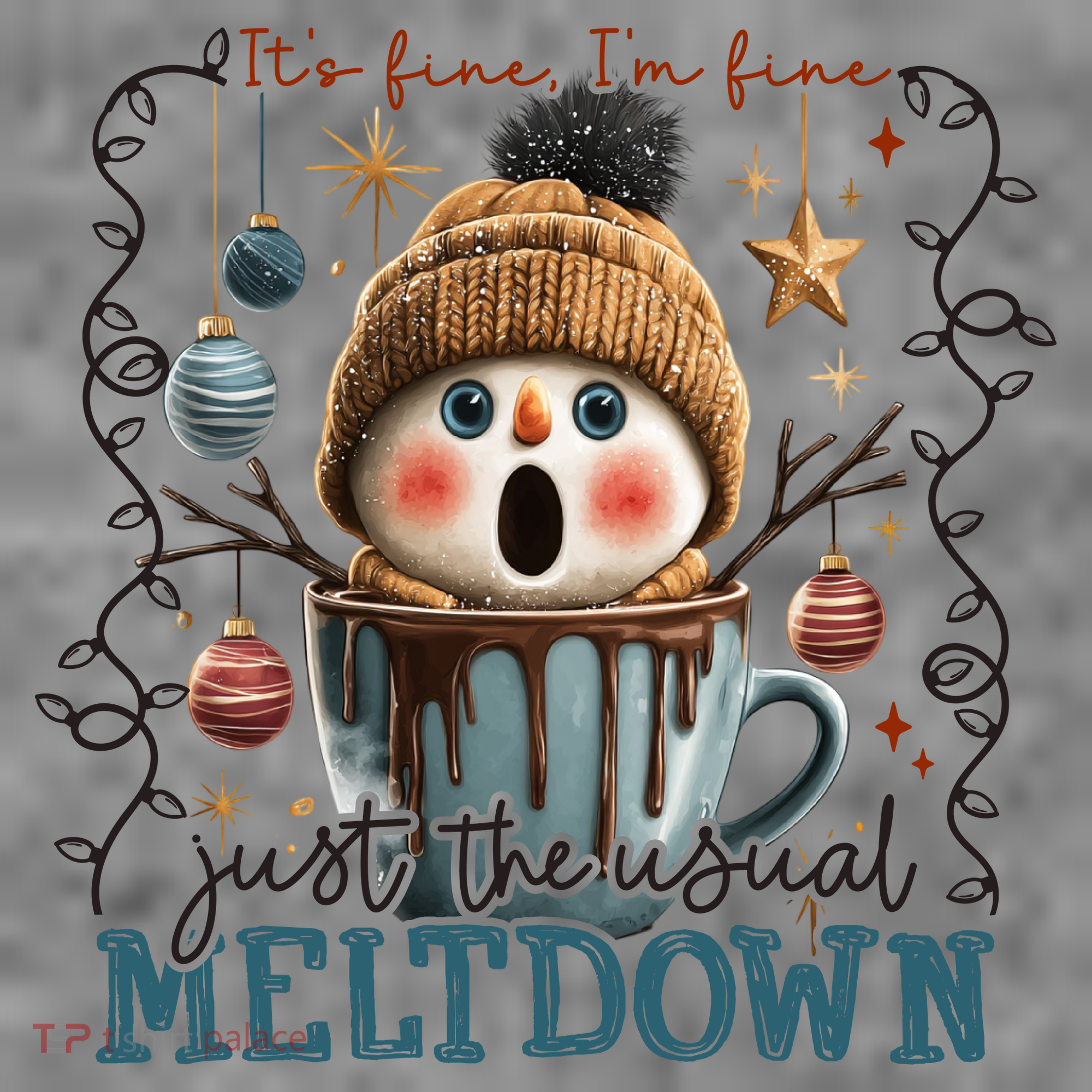 It's Fine I'm Fine Just The Usuall Meltdon Christmas Toddler Hoodie