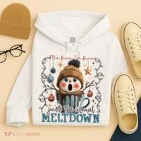 It's Fine I'm Fine Just The Usuall Meltdon Christmas Hoodie thumb 4