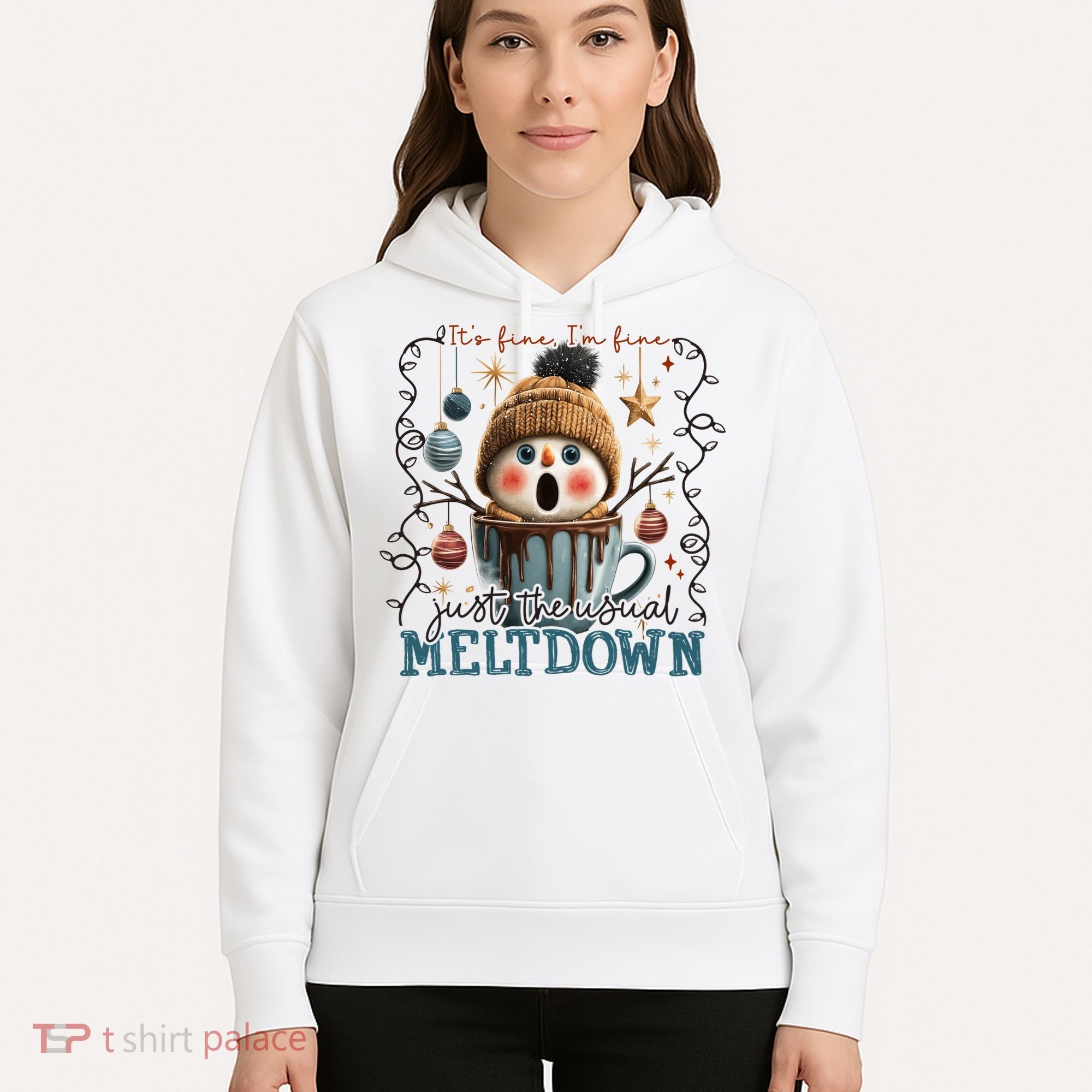 It's Fine I'm Fine Just The Usuall Meltdon Christmas Hoodie