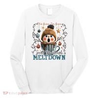 It's Fine I'm Fine Just The Usuall Meltdon Christmas Long Sleeve Shirt thumb 0