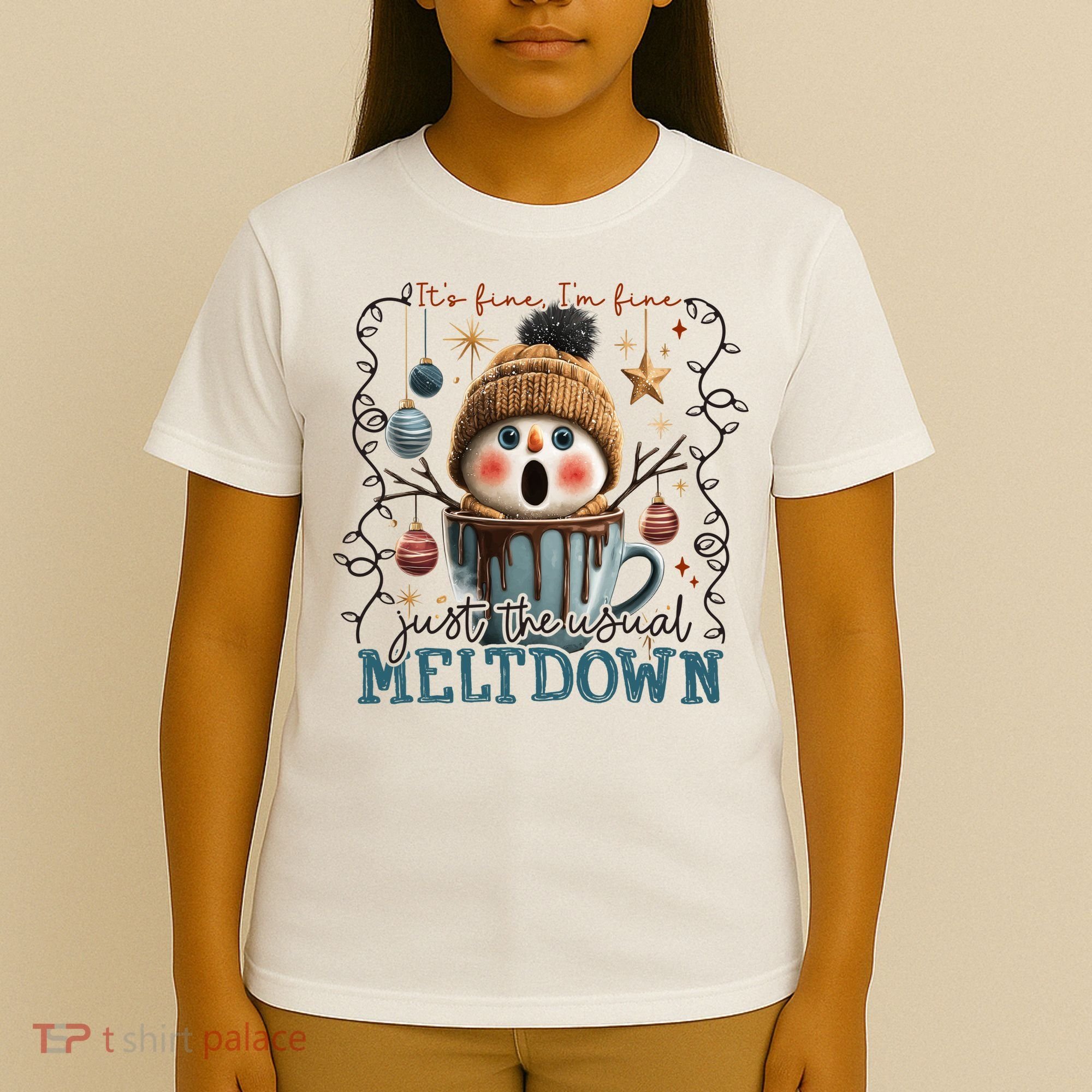 It's Fine I'm Fine Just The Usuall Meltdon Christmas T-Shirt
