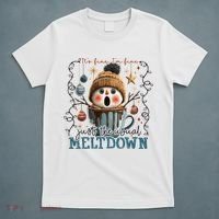 It's Fine I'm Fine Just The Usuall Meltdon Christmas T-Shirt thumb 5